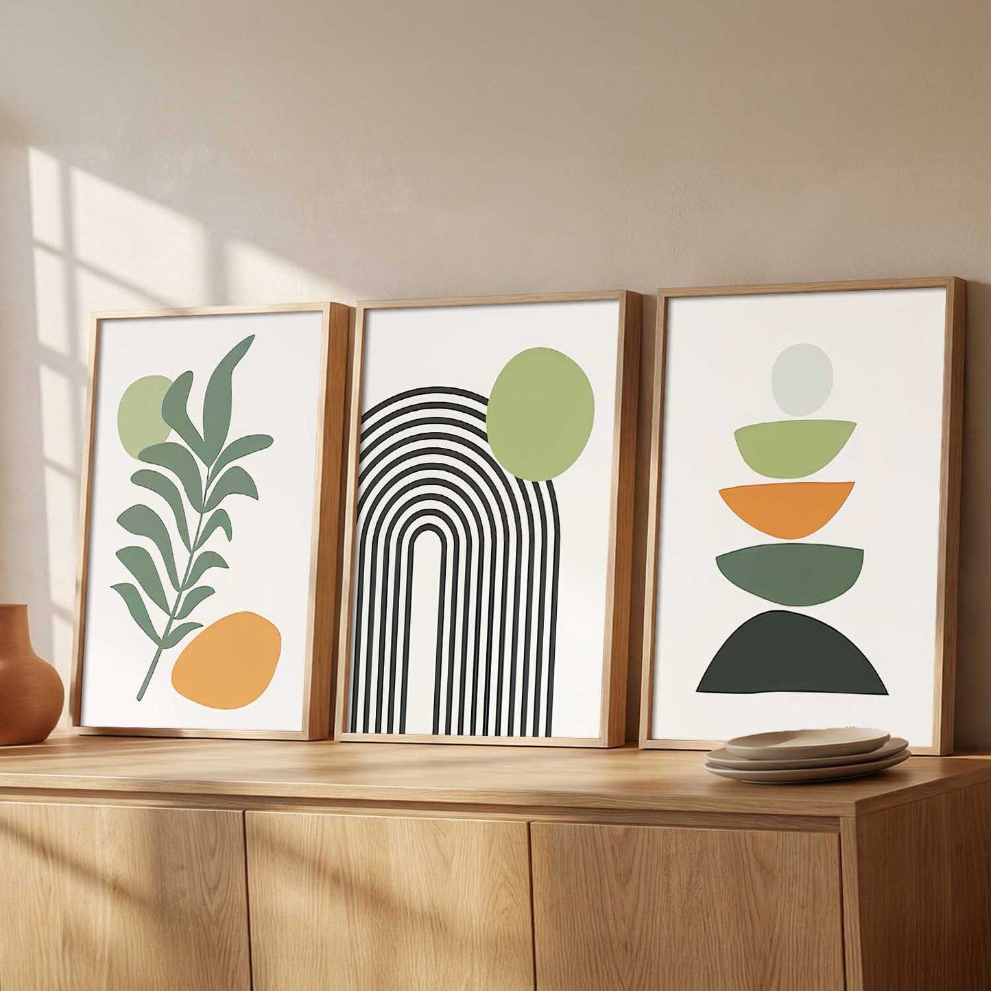 Boho Art Home Decoration for Home Decor | Aesthetic Paintings With Frame For Living Room Bed Room Hotel Wall Decor Digital Reprint