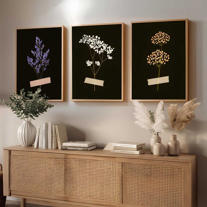 Botanical Art Home Decoration Painting | Floral Aesthetic Paintings With Frame For Living Room Bed Room Hotel Wall Decor Digital Reprint