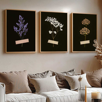 Botanical Art Home Decoration Painting | Floral Aesthetic Paintings With Frame For Living Room Bed Room Hotel Wall Decor Digital Reprint
