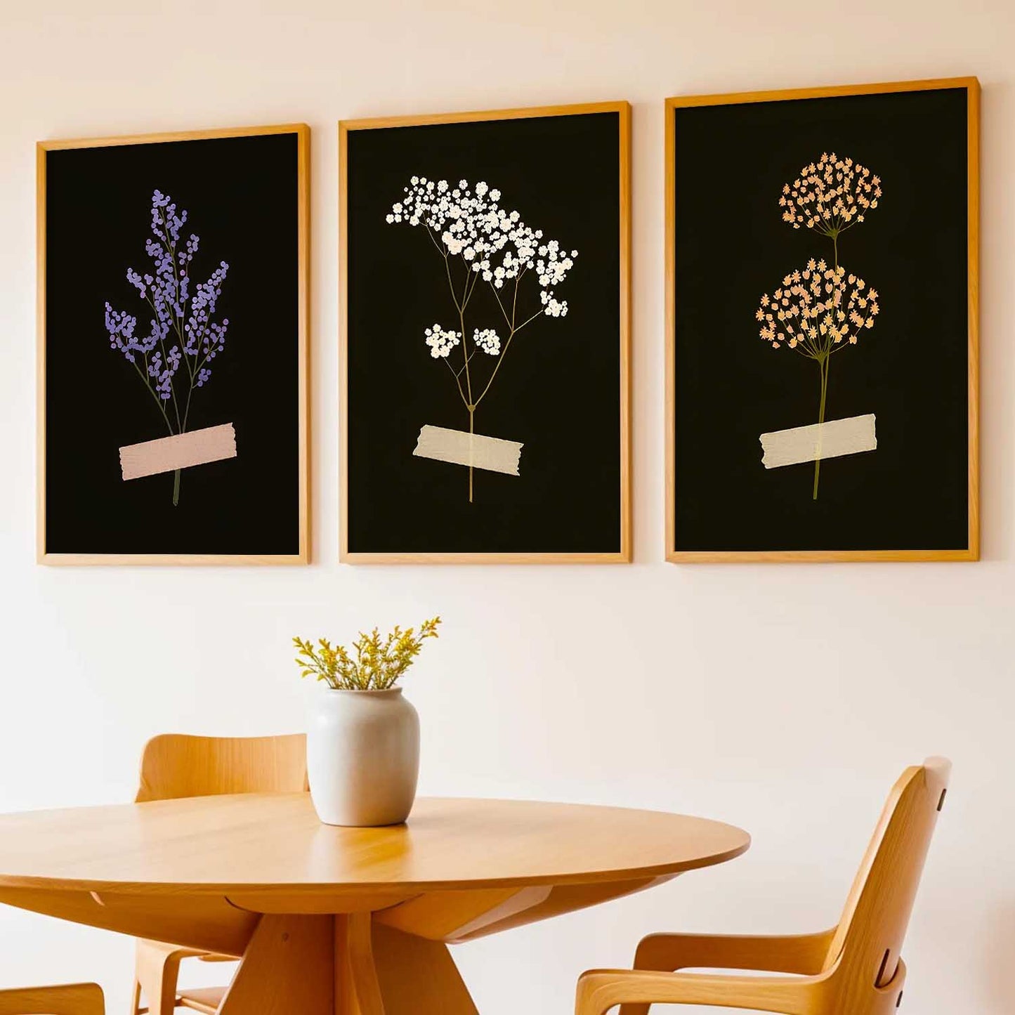 Botanical Art Home Decoration Painting | Floral Aesthetic Paintings With Frame For Living Room Bed Room Hotel Wall Decor Digital Reprint