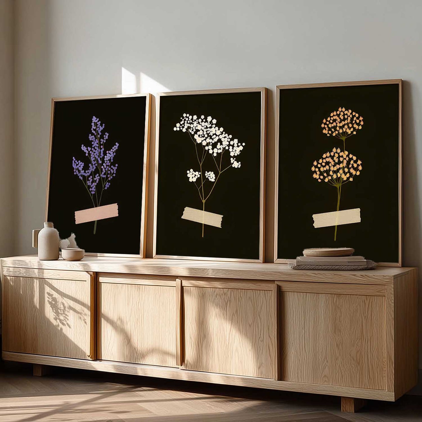 Botanical Art Home Decoration Painting | Floral Aesthetic Paintings With Frame For Living Room Bed Room Hotel Wall Decor Digital Reprint