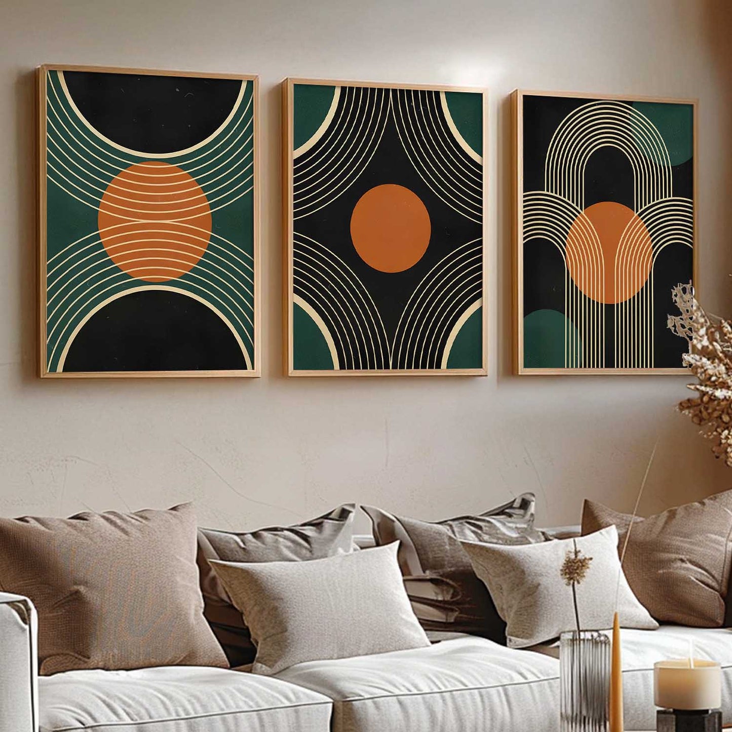 Boho Art Home Decoration Painting | Aesthetic Paintings With Frame For Living Room Bed Room Hotel Wall Decor Digital Reprint