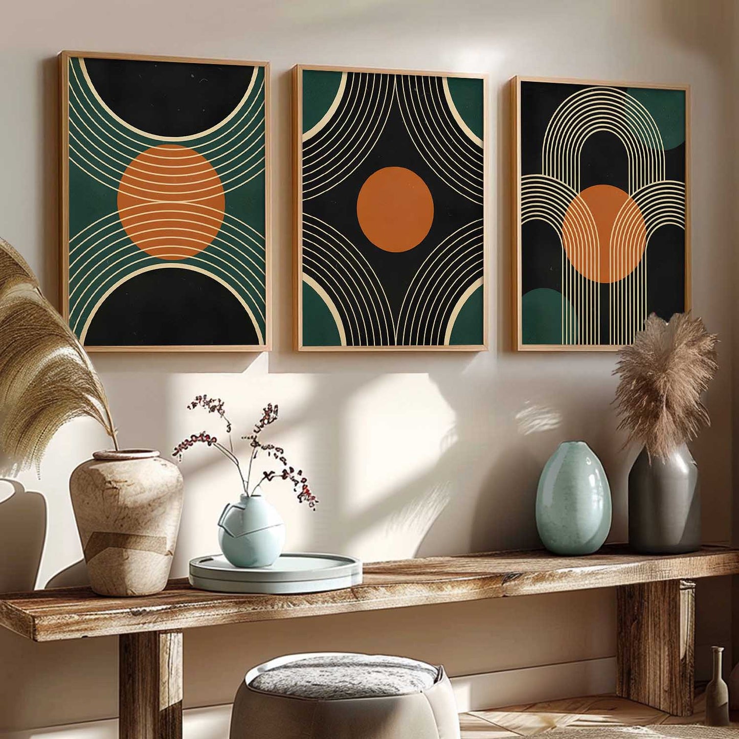 Boho Art Home Decoration Painting | Aesthetic Paintings With Frame For Living Room Bed Room Hotel Wall Decor Digital Reprint