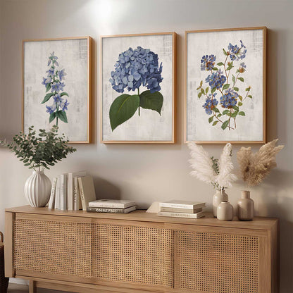 Home Decor Floral Painting Decorative Wall Art | Aesthetic Poster With Frame For Living Room Bed Room Hotel Wall Decor Digital Reprint