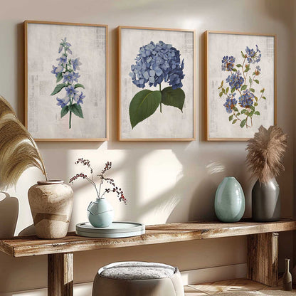 Home Decor Floral Painting Decorative Wall Art | Aesthetic Poster With Frame For Living Room Bed Room Hotel Wall Decor Digital Reprint