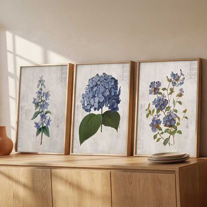 Home Decor Floral Painting Decorative Wall Art | Aesthetic Poster With Frame For Living Room Bed Room Hotel Wall Decor Digital Reprint