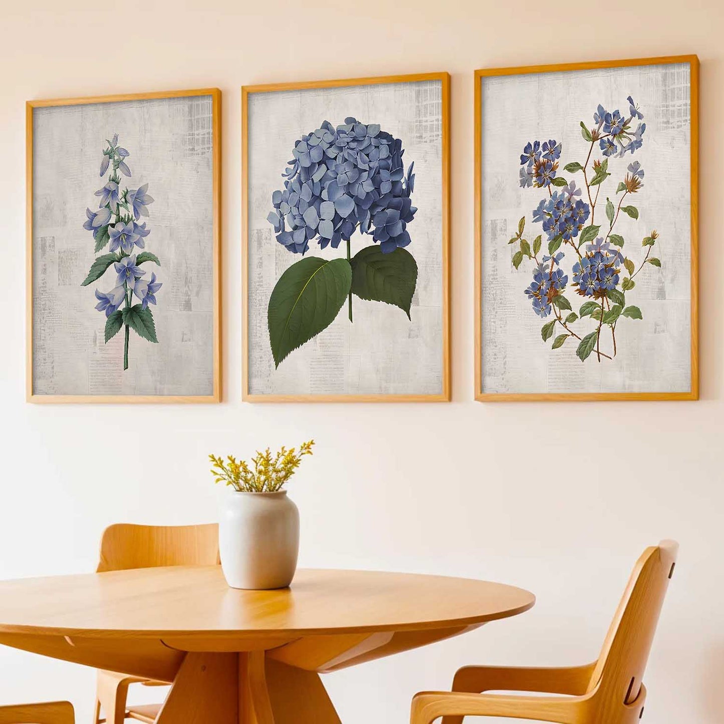 Home Decor Floral Painting Decorative Wall Art | Aesthetic Poster With Frame For Living Room Bed Room Hotel Wall Decor Digital Reprint