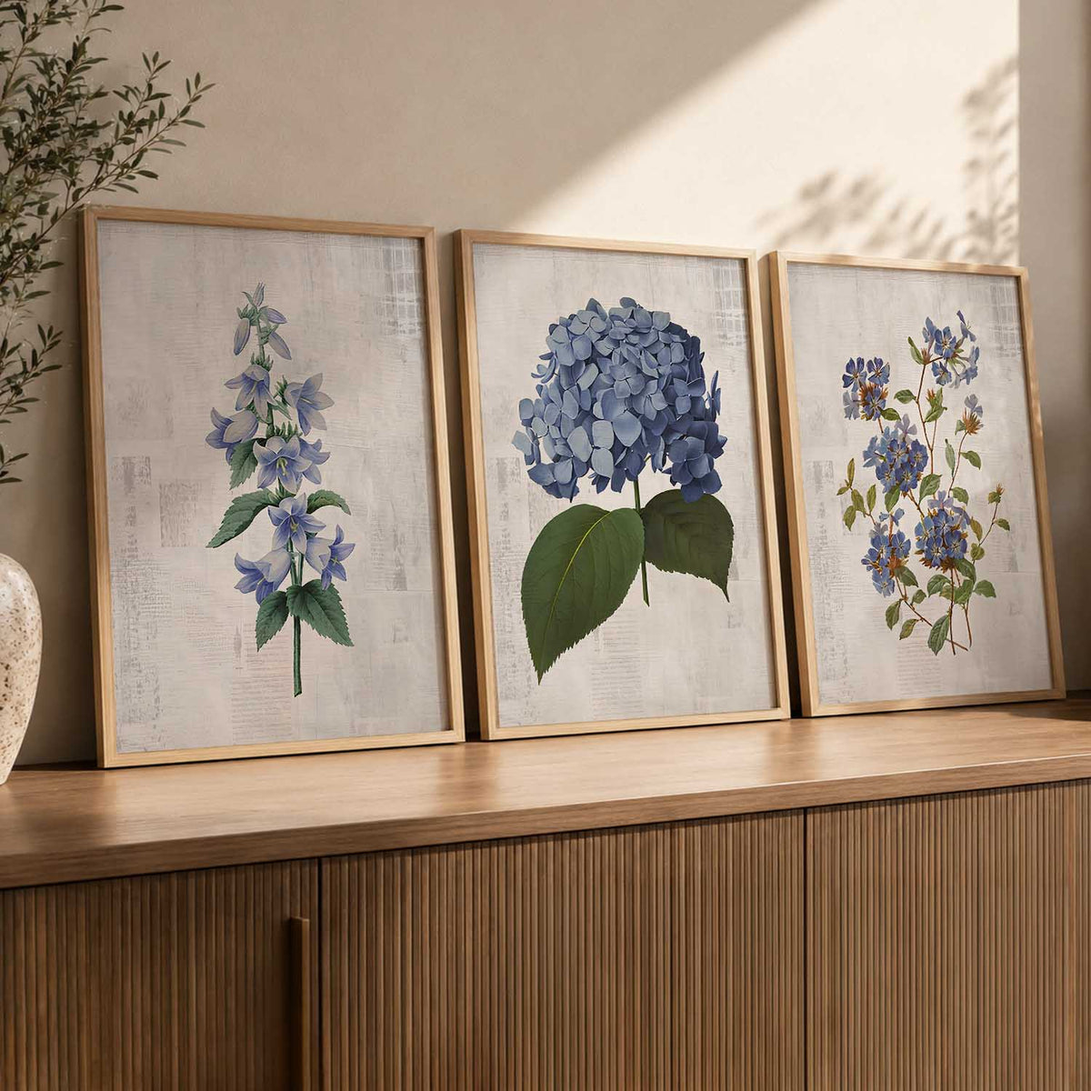 Floral Framed Wall Art Prints | Set of 3 | Home Decor