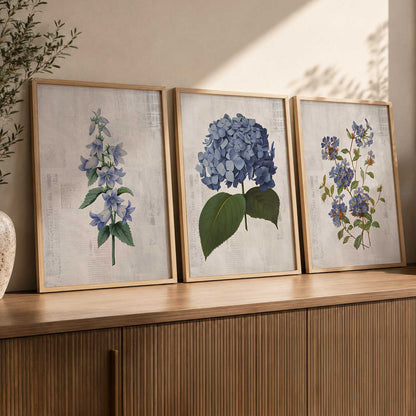 Floral Framed Wall Art Prints | Set of 3 | Home Decor