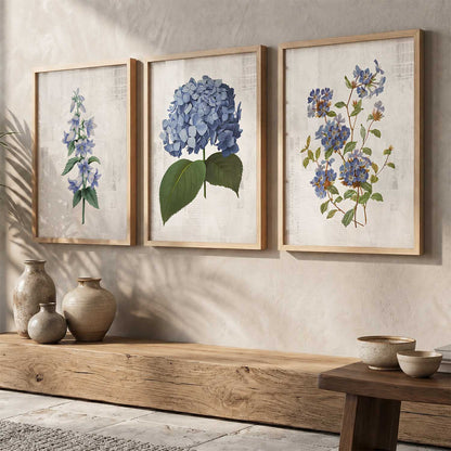 Floral Framed Wall Art Prints | Set of 3 | Home Decor