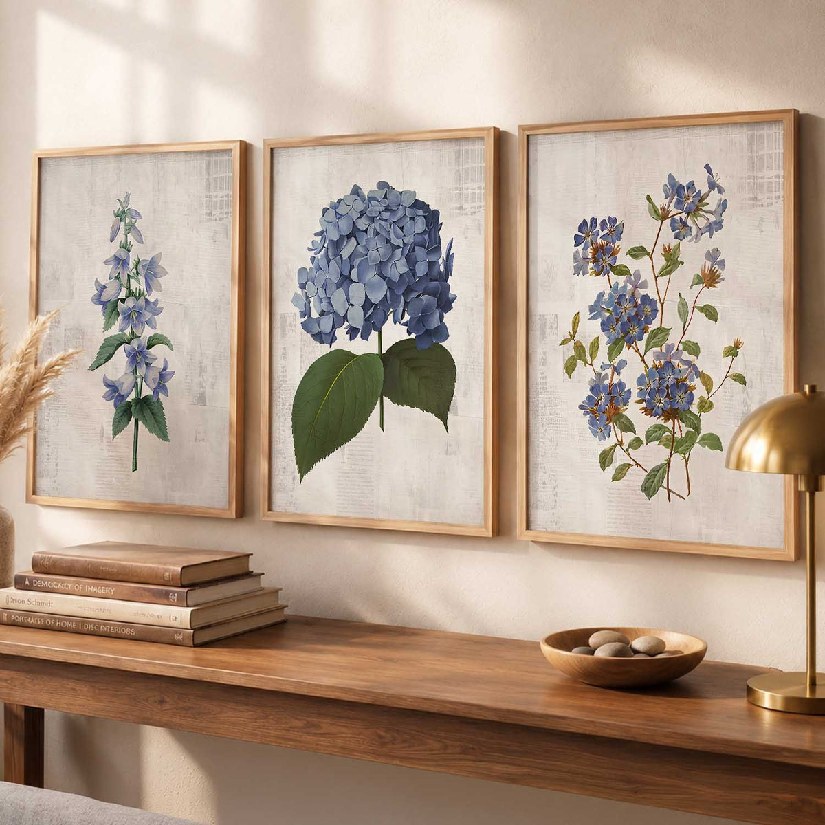 Floral Framed Wall Art Prints | Set of 3 | Home Decor
