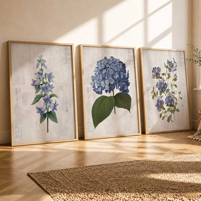 Floral Framed Wall Art Prints | Set of 3 | Home Decor