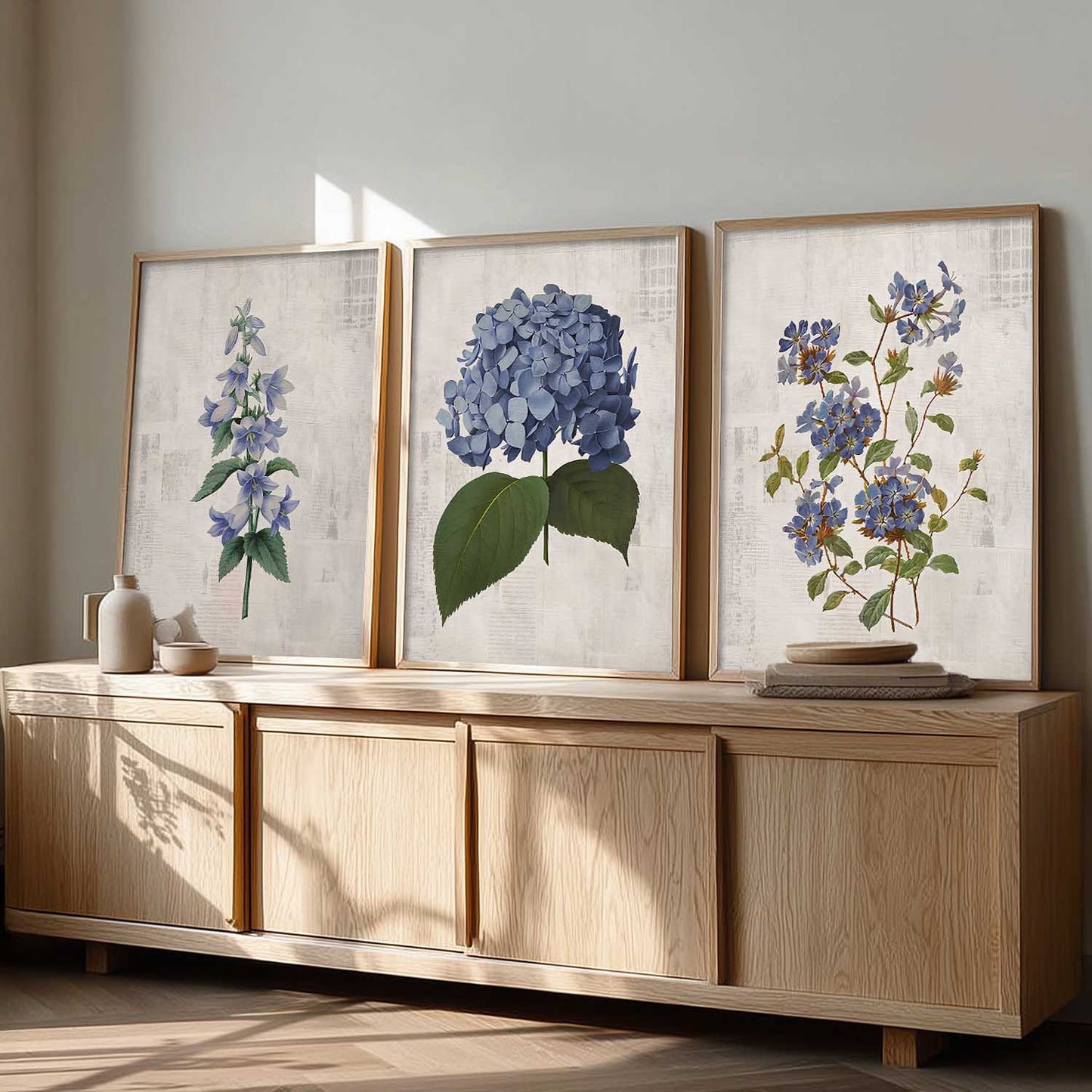 Home Decor Floral Painting Decorative Wall Art | Aesthetic Poster With Frame For Living Room Bed Room Hotel Wall Decor Digital Reprint