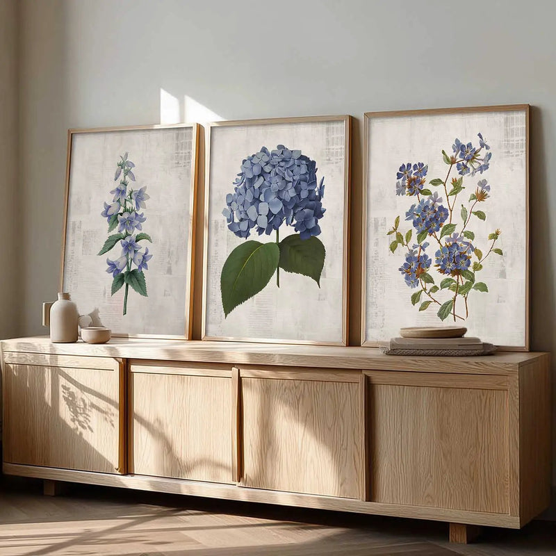 Floral Framed Wall Art Prints | Set of 3 | Home Decor
