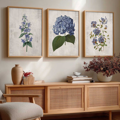 Home Decor Floral Painting Decorative Wall Art | Aesthetic Poster With Frame For Living Room Bed Room Hotel Wall Decor Digital Reprint