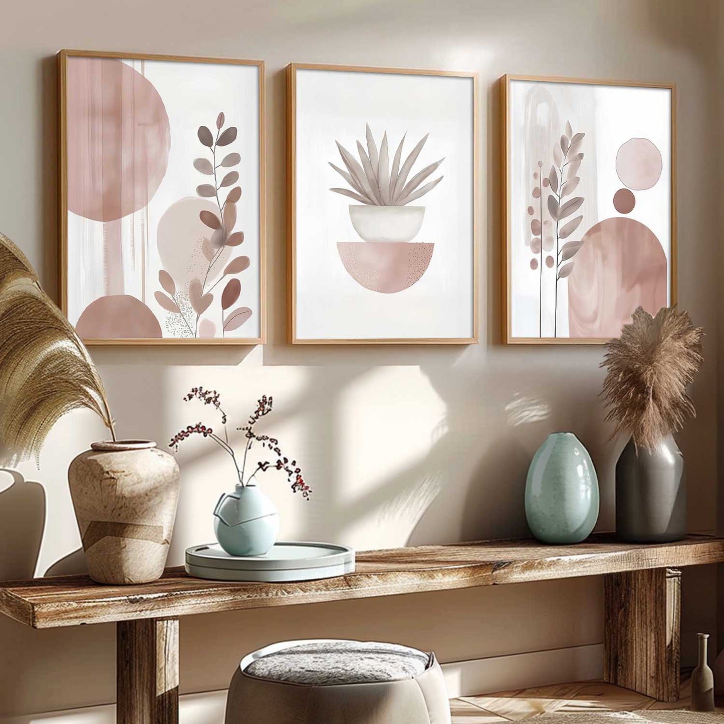 Boho Art Home Decoration Painting | Aesthetic Paintings With Frame For Living Room Bed Room Hotel Wall Decor Digital Reprint