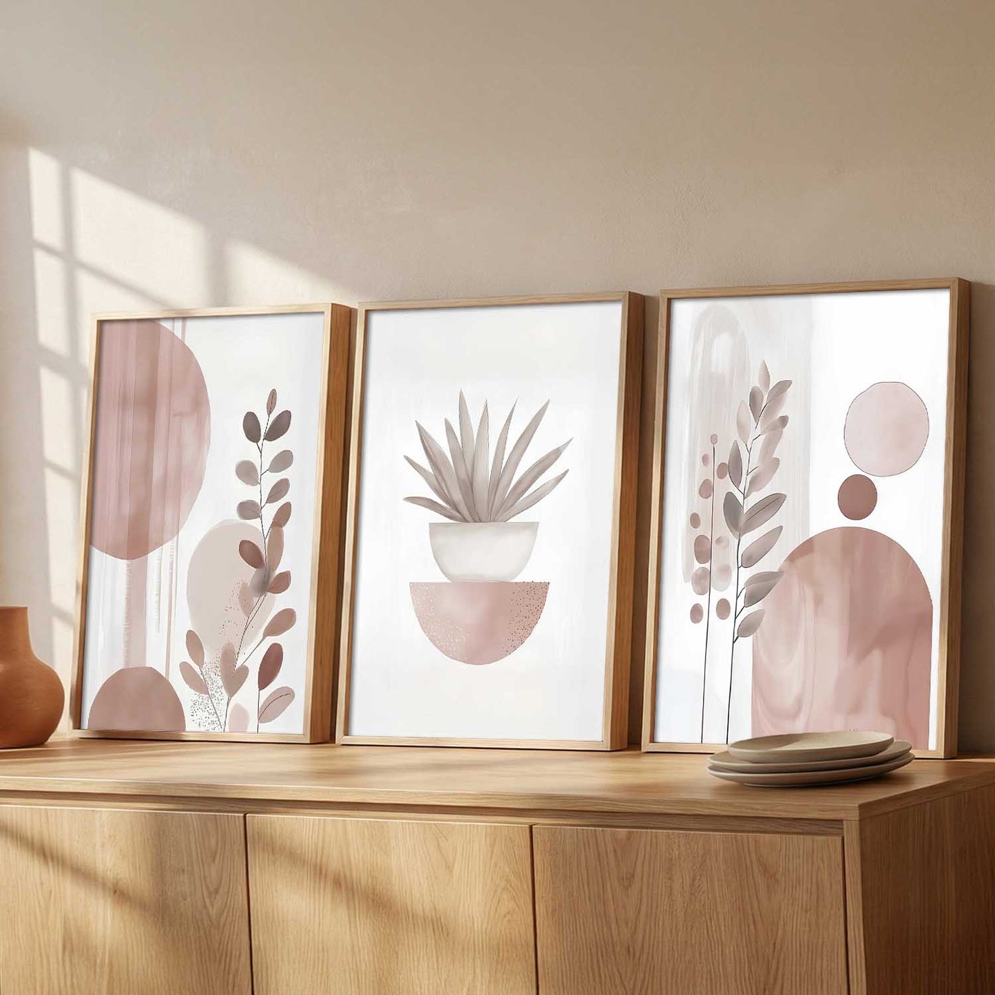 Boho Art Home Decoration Painting | Aesthetic Paintings With Frame For Living Room Bed Room Hotel Wall Decor Digital Reprint