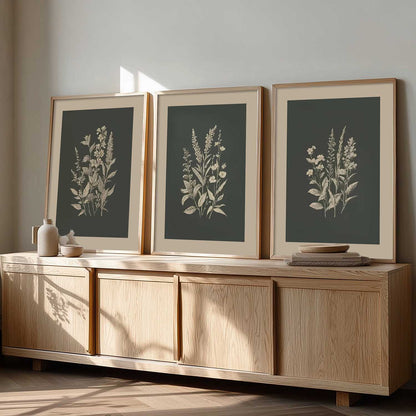 Aesthetic Botanical Art Home Decoration Painting | Floral Paintings With Frame For Living Room Bed Room Hotel Wall Decor Digital Reprint