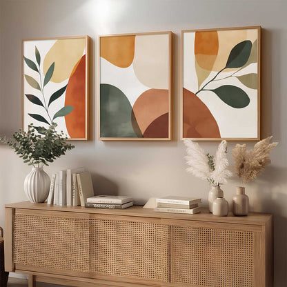 Home Decor Boho Painting Decorative Wall Art | Aesthetic Poster With Frame For Living Room Bed Room Hotel Wall Decor Digital Reprint