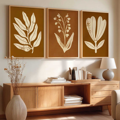 Botanical Art Home Decoration Painting | Floral Aesthetic Paintings With Frame For Living Room Bed Room Hotel Wall Decor Digital Reprint