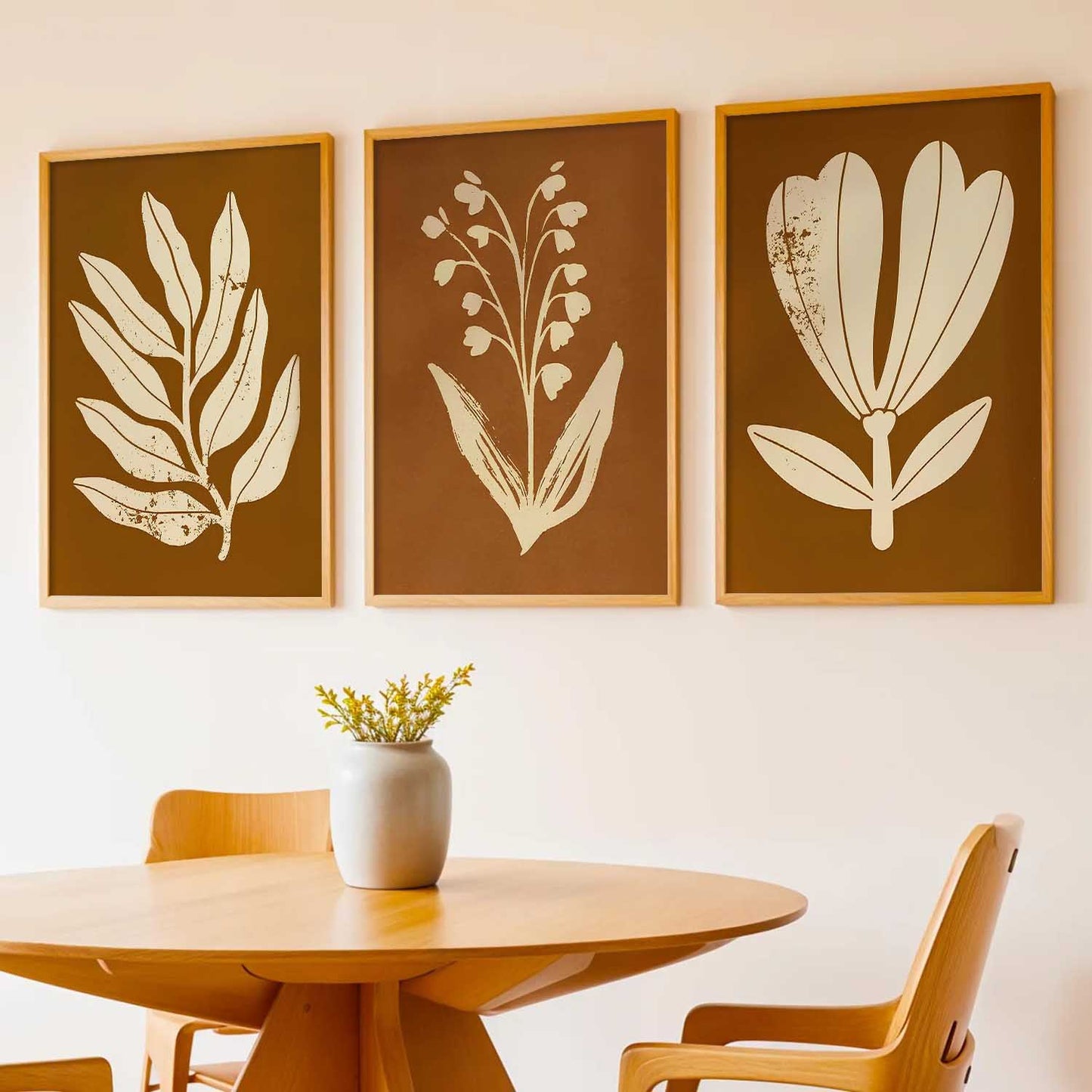 Botanical Art Home Decoration Painting | Floral Aesthetic Paintings With Frame For Living Room Bed Room Hotel Wall Decor Digital Reprint