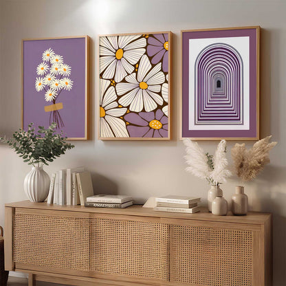 Boho Floral Art Home Decoration Painting | Floral Aesthetic Paintings With Frame For Living Room Bed Room Hotel Wall Decor Digital Reprint