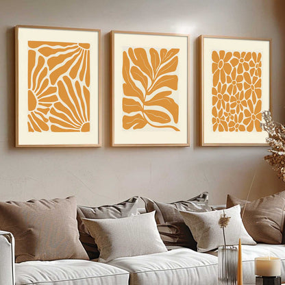 Aesthetic Floral Art Home Decoration | Boho Floral Paintings With Frame For Living Room Bed Room Hotel Wall Decor Digital Reprint