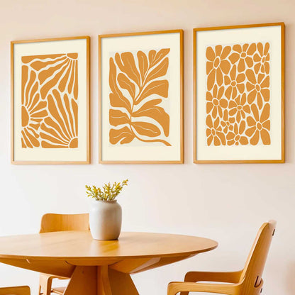 Aesthetic Floral Art Home Decoration | Boho Floral Paintings With Frame For Living Room Bed Room Hotel Wall Decor Digital Reprint