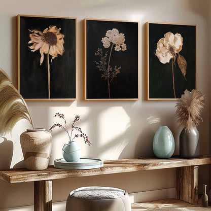 Floral Art Home Decoration for Wall Décor | Aesthetic Paintings With Frame For Living Room Bed Room Hotel Wall Decor Digital Reprint