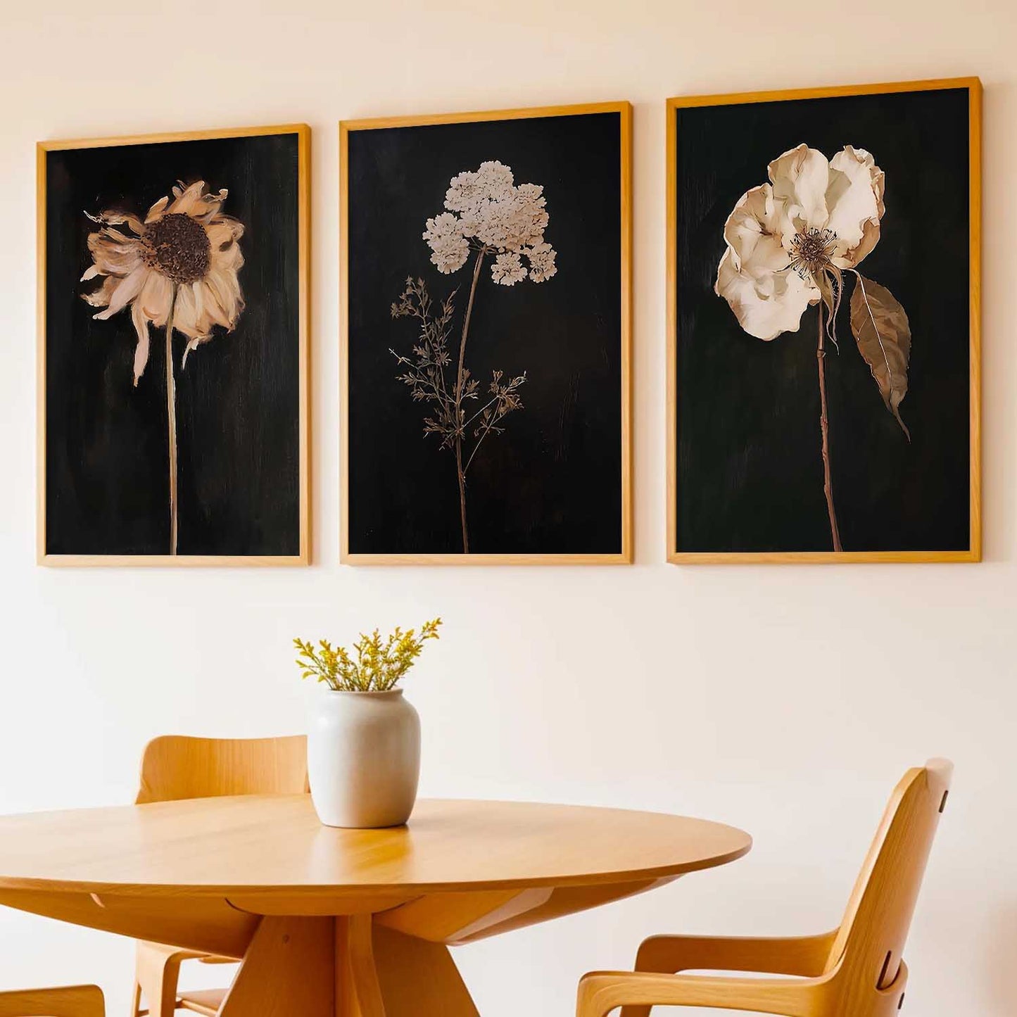 Floral Art Home Decoration for Wall Décor | Aesthetic Paintings With Frame For Living Room Bed Room Hotel Wall Decor Digital Reprint