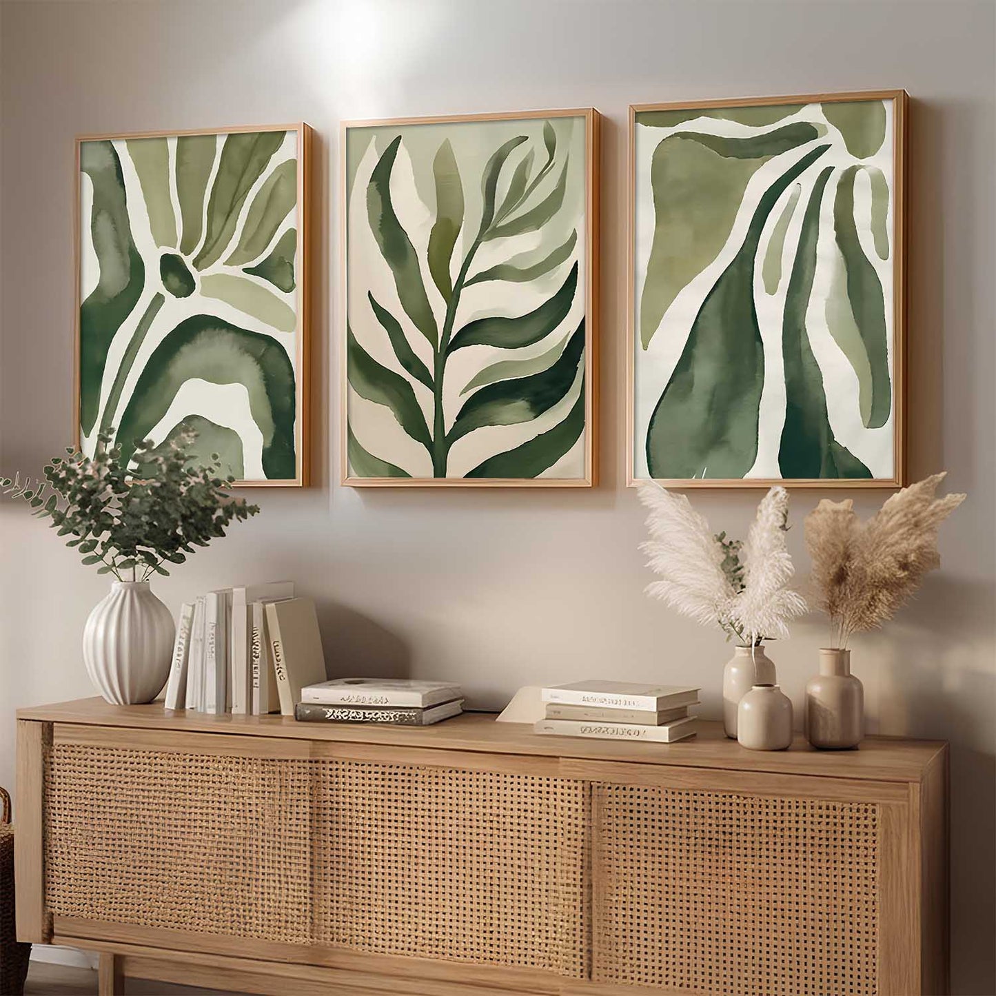 Boho Floral Art Home Decoration Painting | Floral Aesthetic Paintings With Frame For Living Room Bed Room Hotel Wall Decor Digital Reprint