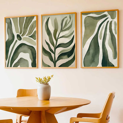 Boho Floral Art Home Decoration Painting | Floral Aesthetic Paintings With Frame For Living Room Bed Room Hotel Wall Decor Digital Reprint