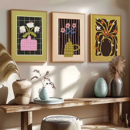 Boho Art Home Decoration Painting | Aesthetic Paintings With Frame For Living Room Bed Room Hotel Wall Decor Digital Reprint