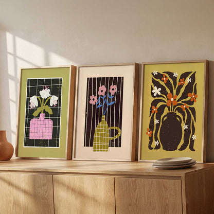 Boho Art Home Decoration Painting | Aesthetic Paintings With Frame For Living Room Bed Room Hotel Wall Decor Digital Reprint