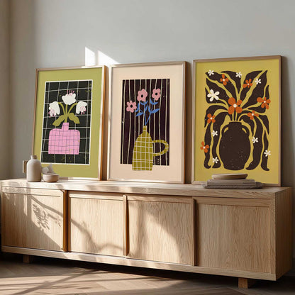 Boho Art Home Decoration Painting | Aesthetic Paintings With Frame For Living Room Bed Room Hotel Wall Decor Digital Reprint