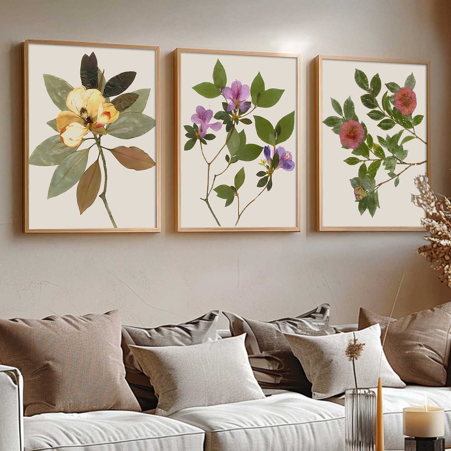 Floral Art Home Decoration for Wall Decor | Aesthetic Paintings With Frame For Living Room Bed Room Hotel Wall Decor Digital Reprint