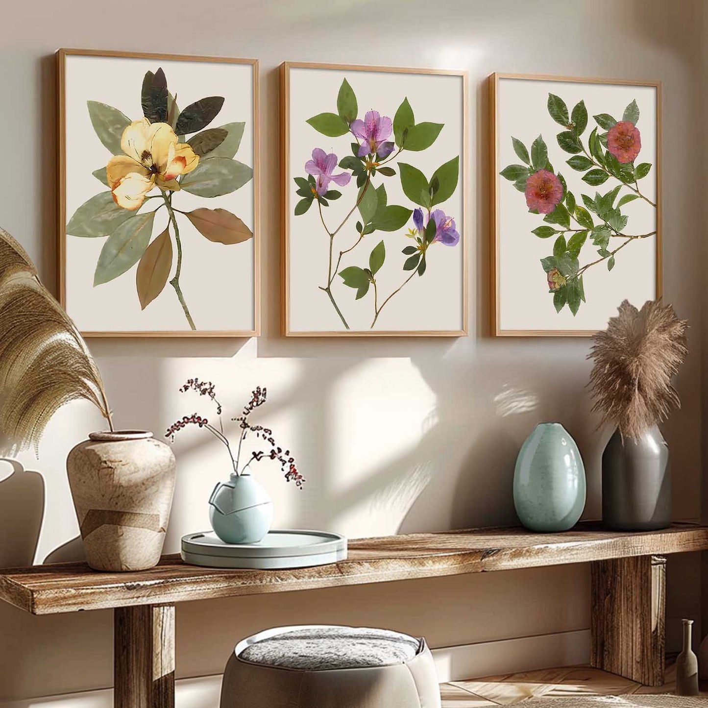 Floral Art Home Decoration for Wall Decor | Aesthetic Paintings With Frame For Living Room Bed Room Hotel Wall Decor Digital Reprint