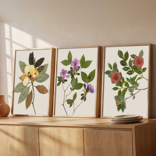 Floral Art Home Decoration for Wall Decor | Aesthetic Paintings With Frame For Living Room Bed Room Hotel Wall Decor Digital Reprint