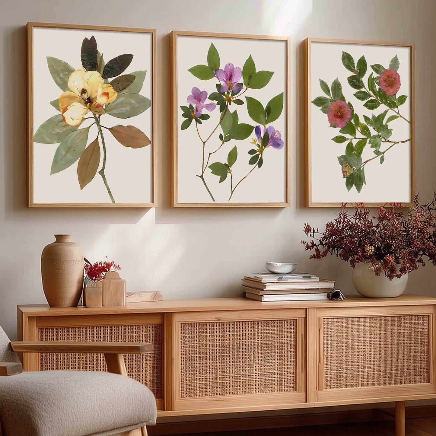 Floral Art Home Decoration for Wall Decor | Aesthetic Paintings With Frame For Living Room Bed Room Hotel Wall Decor Digital Reprint