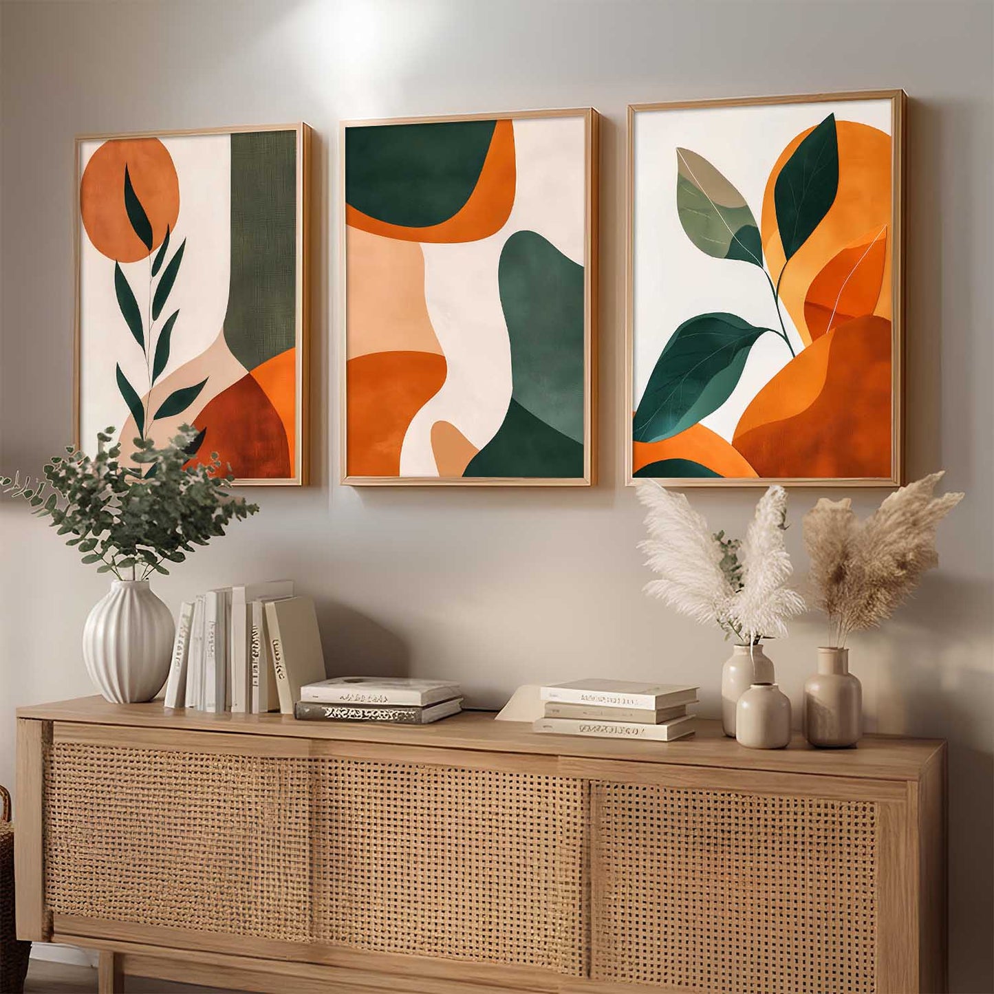 Boho Painting Wall Art Home Decoration | Aesthetic Paintings With Frame For Living Room Bed Room Hotel Wall Decor Digital Reprint