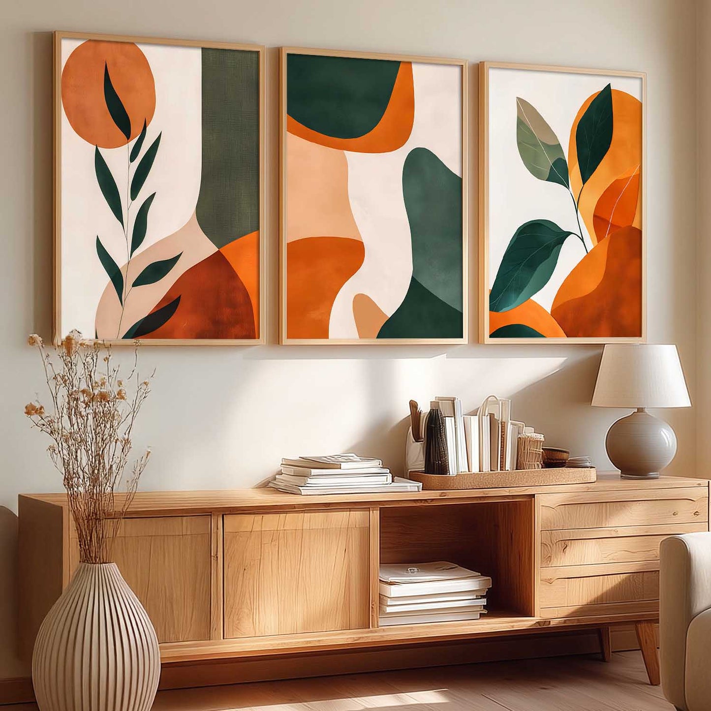 Boho Painting Wall Art Home Decoration | Aesthetic Paintings With Frame For Living Room Bed Room Hotel Wall Decor Digital Reprint