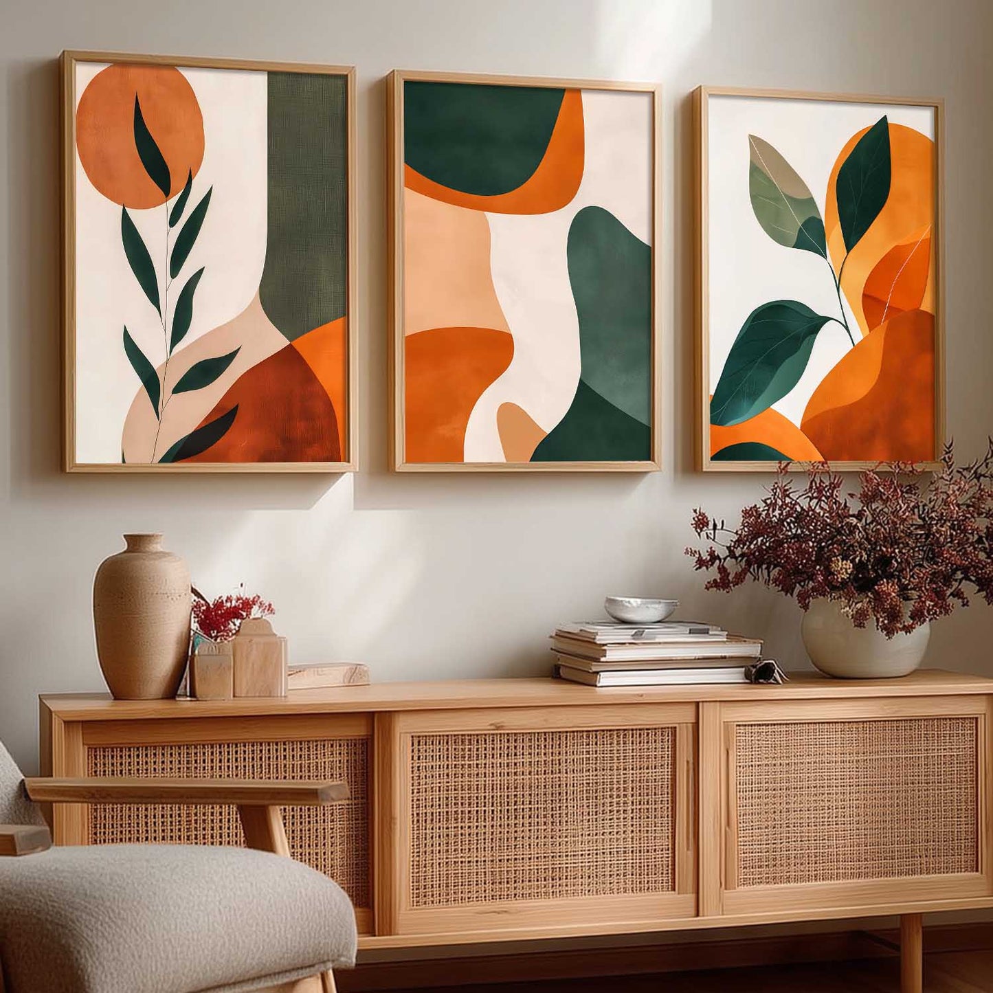 Boho Painting Wall Art Home Decoration | Aesthetic Paintings With Frame For Living Room Bed Room Hotel Wall Decor Digital Reprint