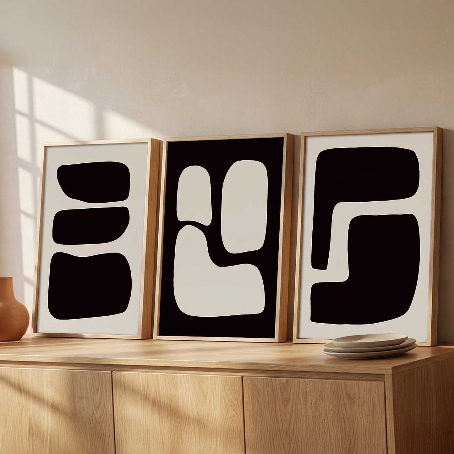 Home Decor Boho Painting Decorative Wall Art | Aesthetic Poster With Frame For Living Room Bed Room Hotel Wall Decor Digital Reprint