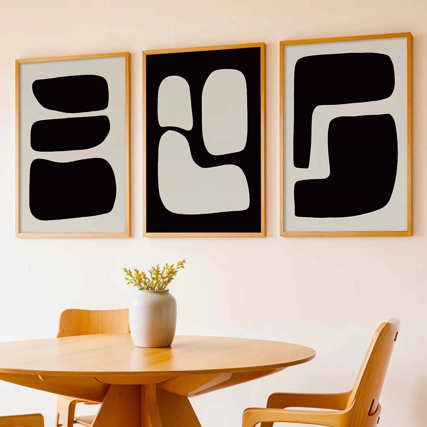 Home Decor Boho Painting Decorative Wall Art | Aesthetic Poster With Frame For Living Room Bed Room Hotel Wall Decor Digital Reprint