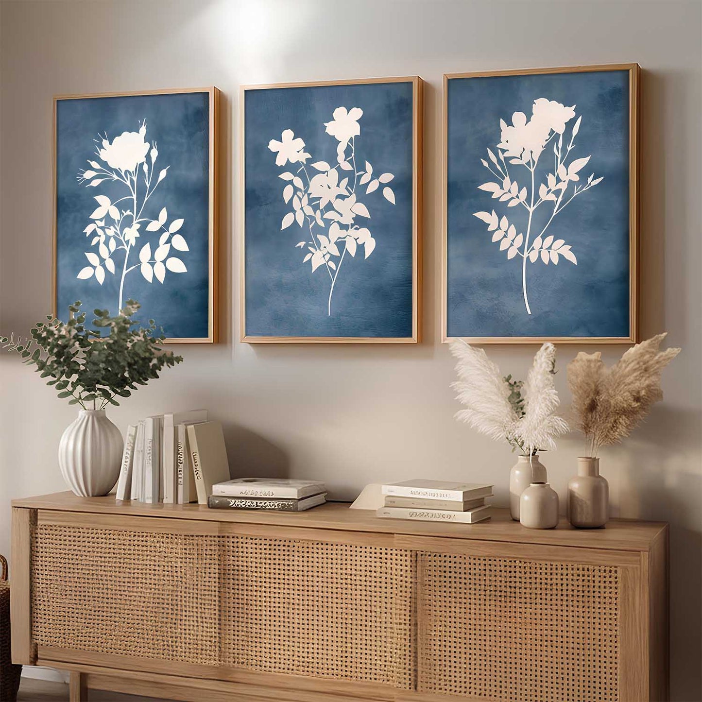Aesthetic Botanical Art Home Decoration Painting | Floral Paintings With Frame For Living Room Bed Room Hotel Wall Decor Digital Reprint
