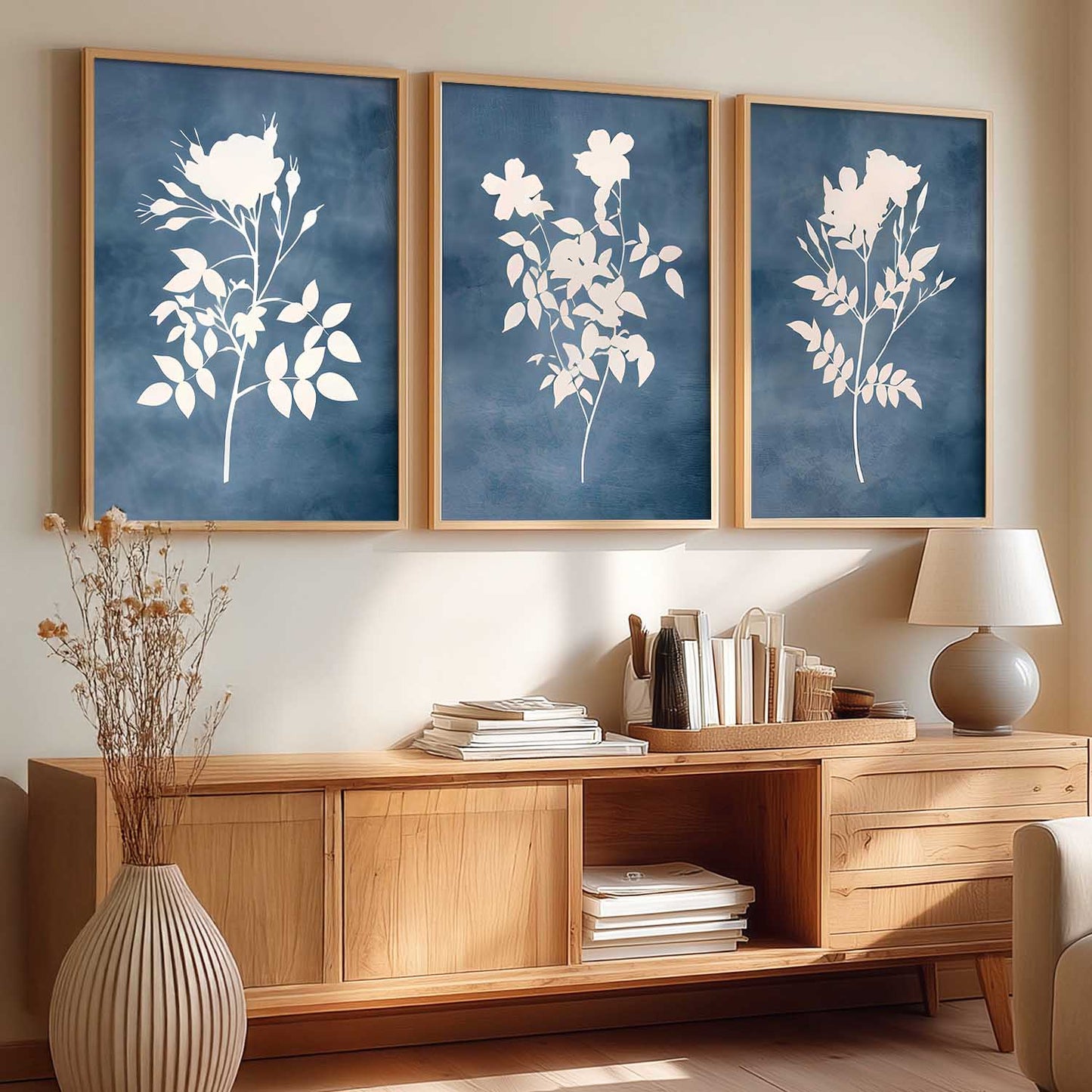 Aesthetic Botanical Art Home Decoration Painting | Floral Paintings With Frame For Living Room Bed Room Hotel Wall Decor Digital Reprint