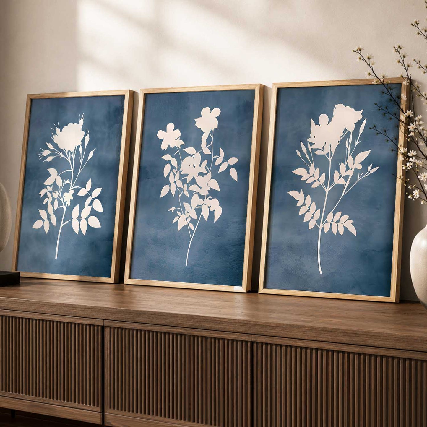 Botanical Framed Wall Art Prints | Set of 3 | Home Decor