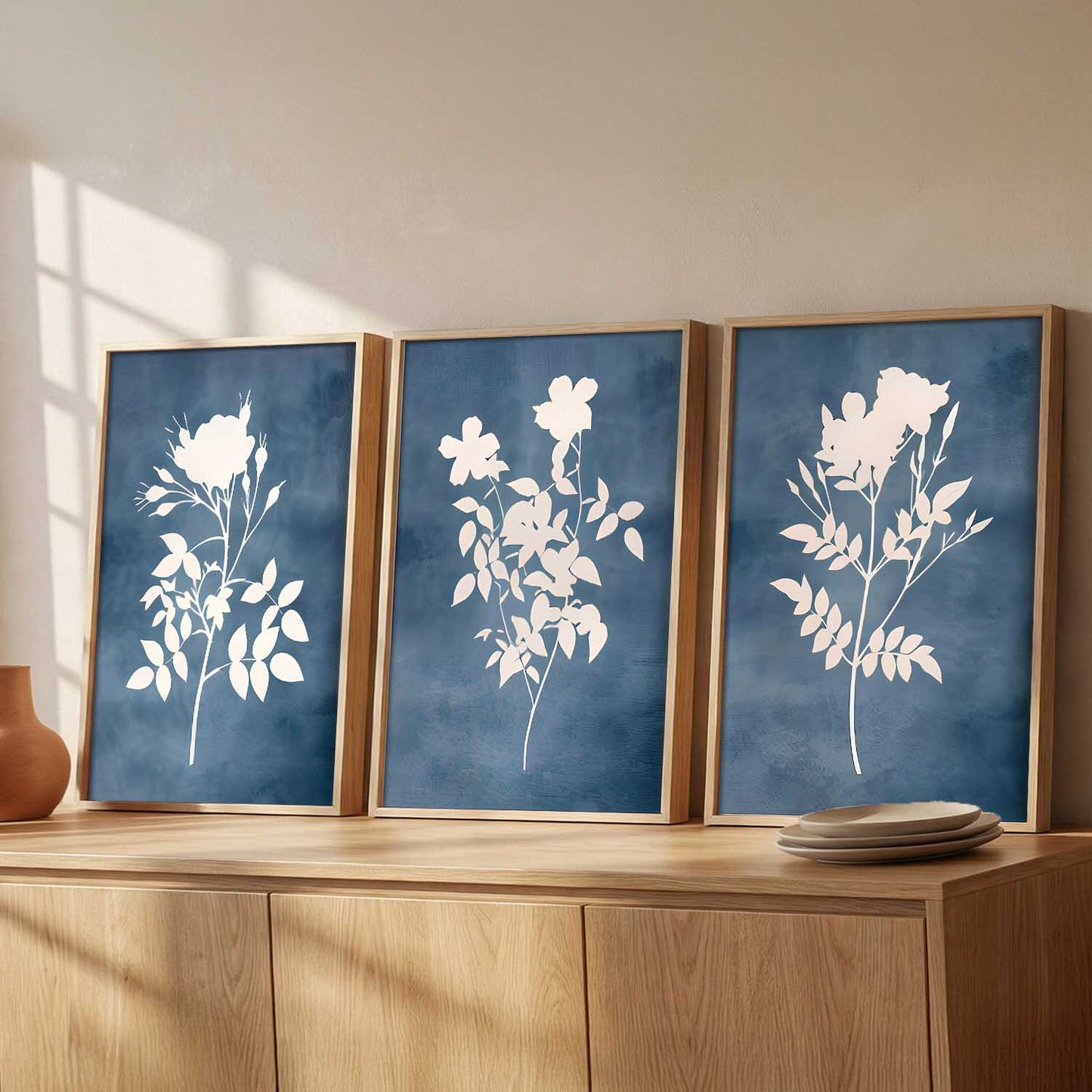 Aesthetic Botanical Art Home Decoration Painting | Floral Paintings With Frame For Living Room Bed Room Hotel Wall Decor Digital Reprint
