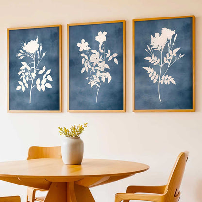 Aesthetic Botanical Art Home Decoration Painting | Floral Paintings With Frame For Living Room Bed Room Hotel Wall Decor Digital Reprint