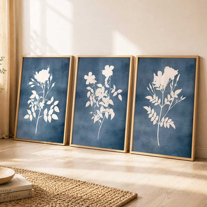 Botanical Framed Wall Art Prints | Set of 3 | Home Decor